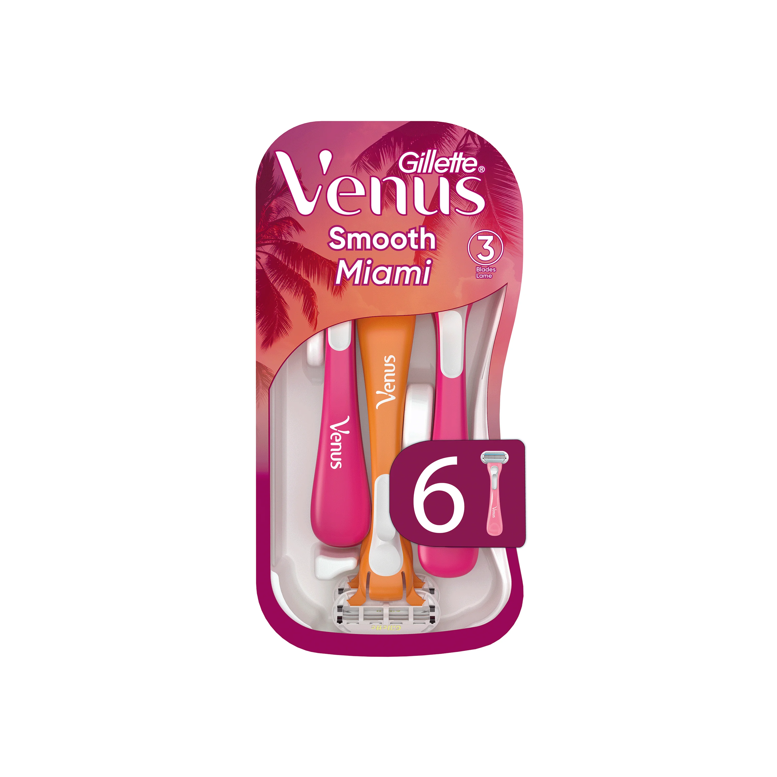 Gillette Venus Miami Vibes jednorázové holiace strojčeky 6 ks