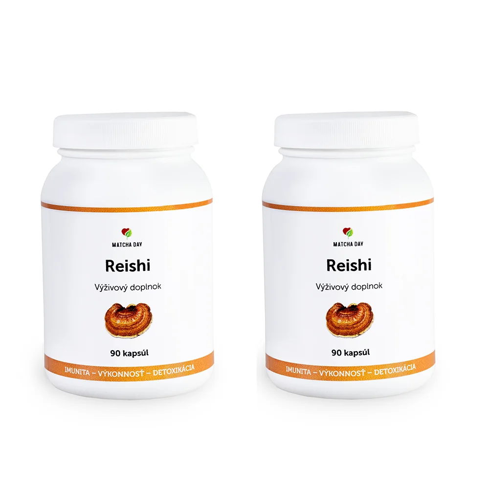 MatchaDay - Reishi extrakt 2x 90 kapsúl - výhodné balenie na 6 mesiacov 2x 90 cps Reishi, výživový doplnok