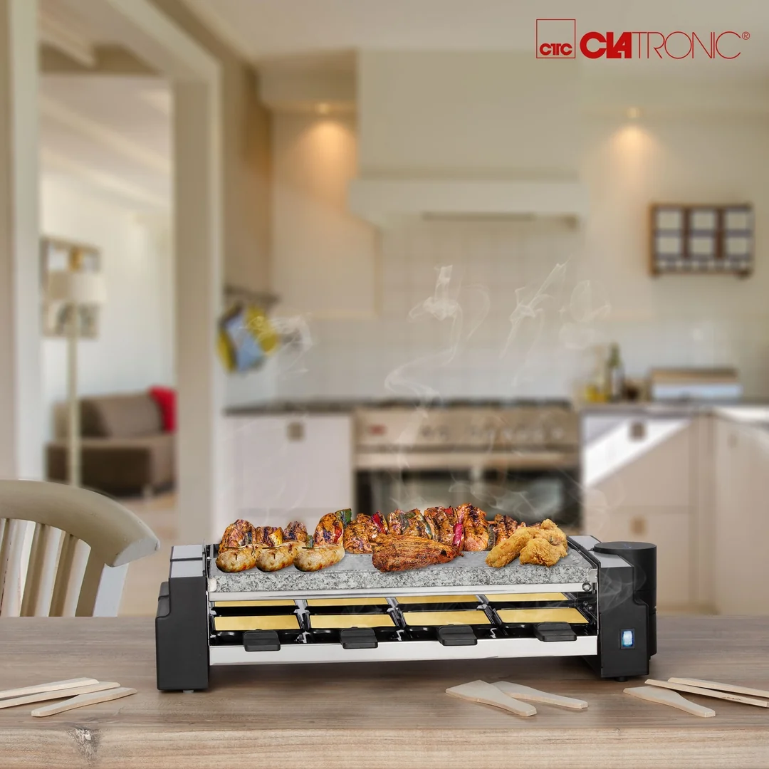 Clatronic RG 3678 raclette gril 2v1 s prírodným kameňom