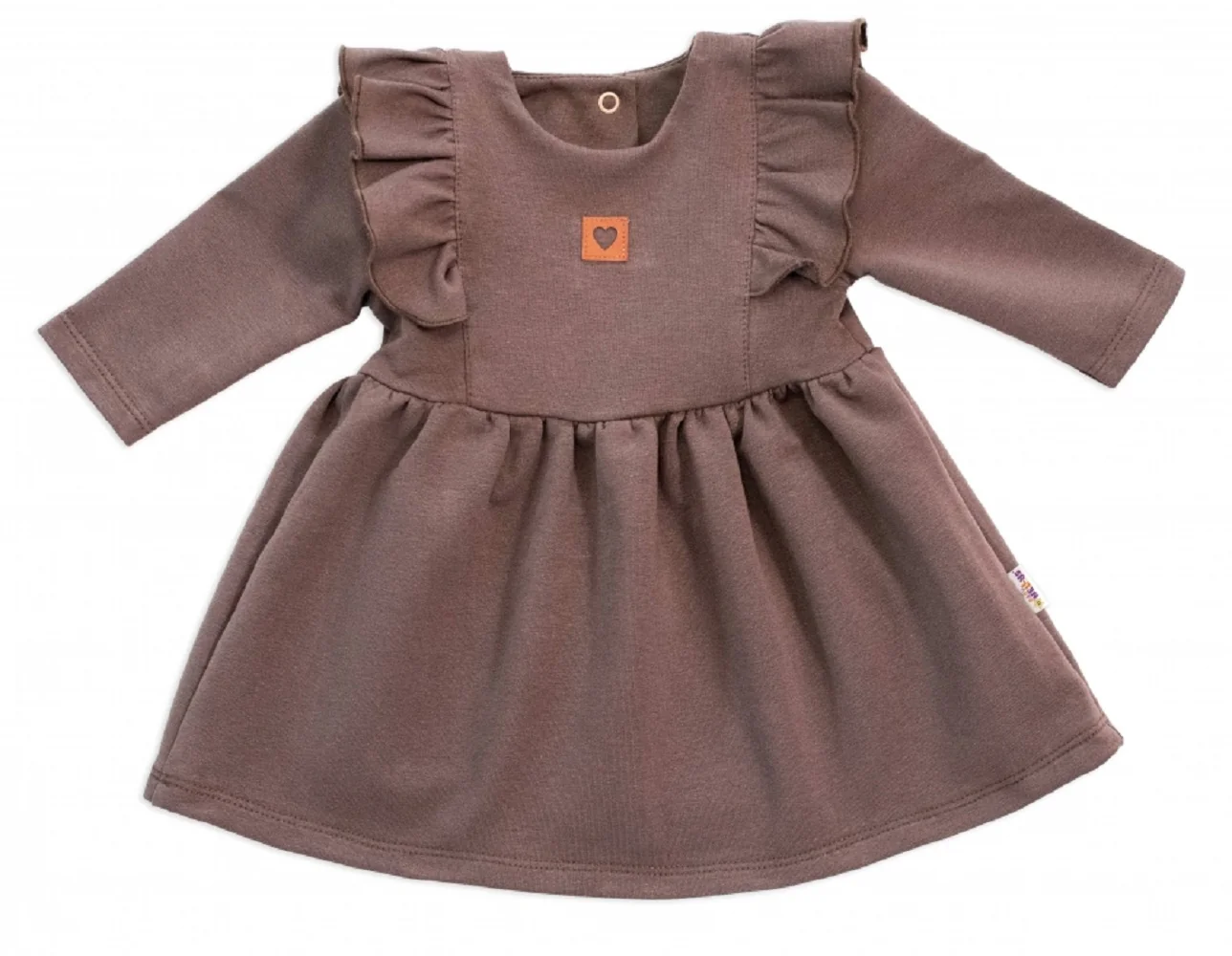 Detské teplákové šaty, tunika Vintage Love - čokoláda, vel. 62
