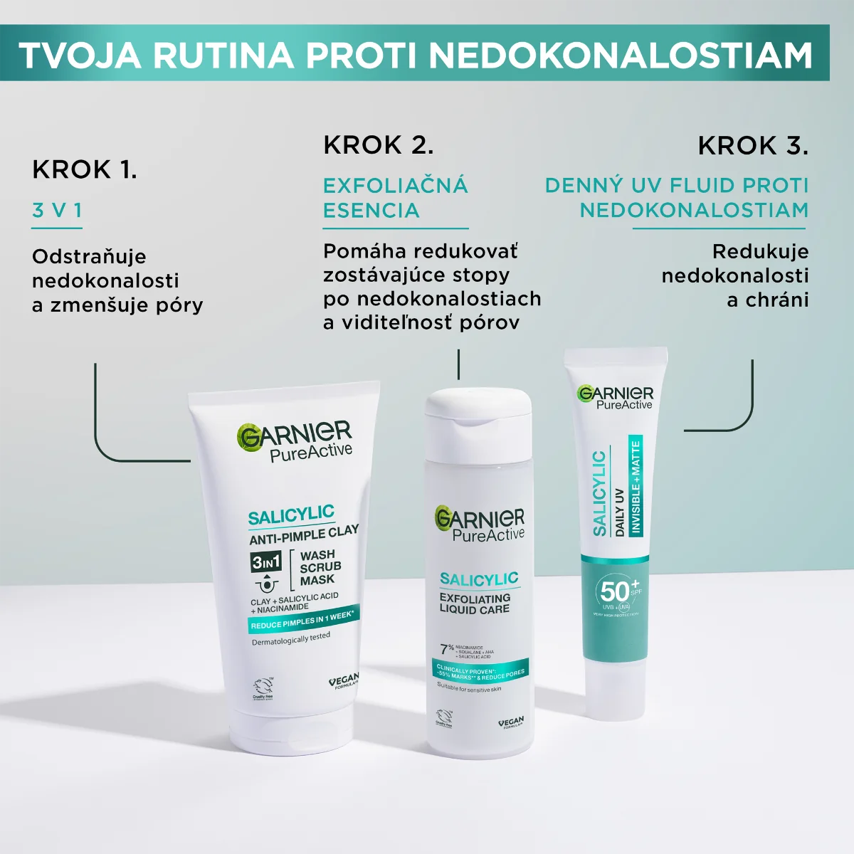 Garnier Skin Naturals Pure čistiaci peeling 3 v 1 1×150 ml, čistiaci peeling