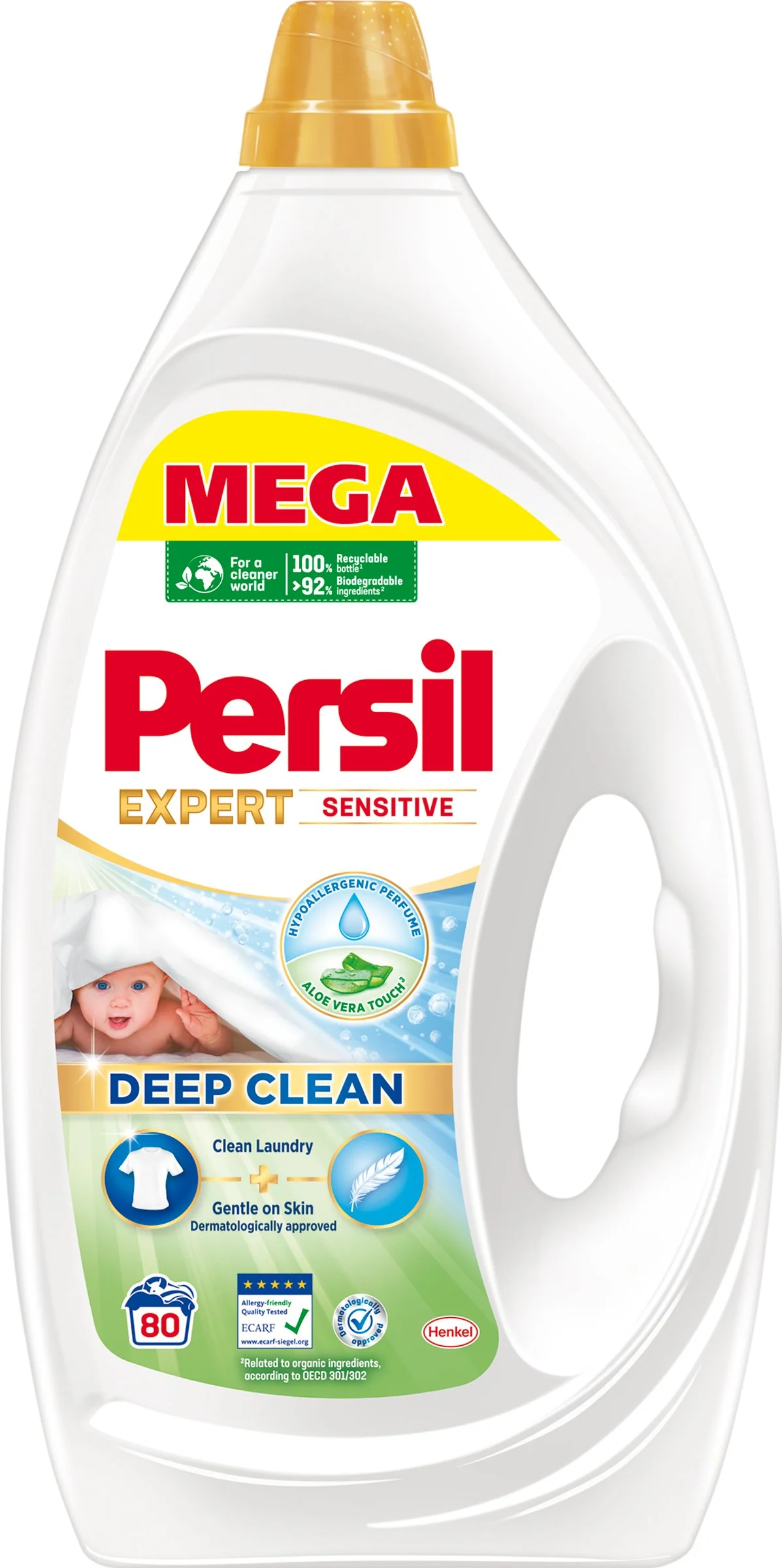Persil prací gél Expert Sensitive 80 praní, 3,6 l 1×3600 ml, prací gél