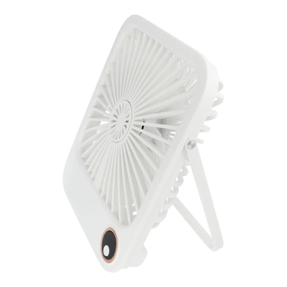 Stolový ventilátor s nastaviteľným stojanom a displejom, biely