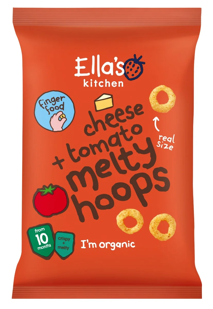 Ella's Kitchen BIO Chrumkavé krúžky so syrom a paradajkami 1×20 g, chrumky