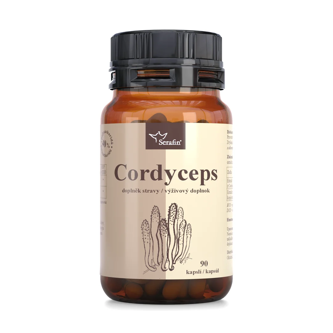 Serafin Cordyceps extrakt 40 % polysacharidov 90 kapsúl