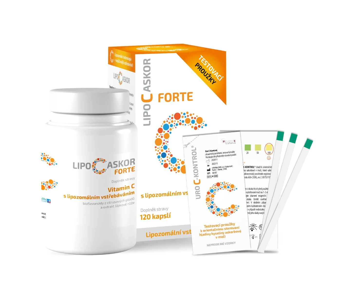 LIPO C ASKOR FORTE 1×1 set, výživový doplnok 120 cps + darček