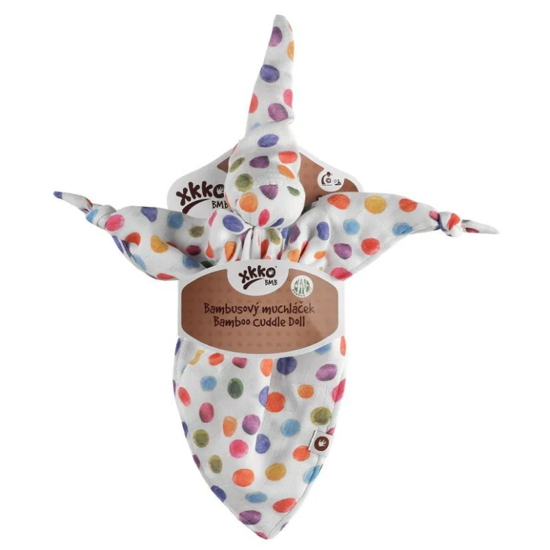 XKKO BMB Digi Watercolour Polka Dots bambusový maznáčik BMBCT041