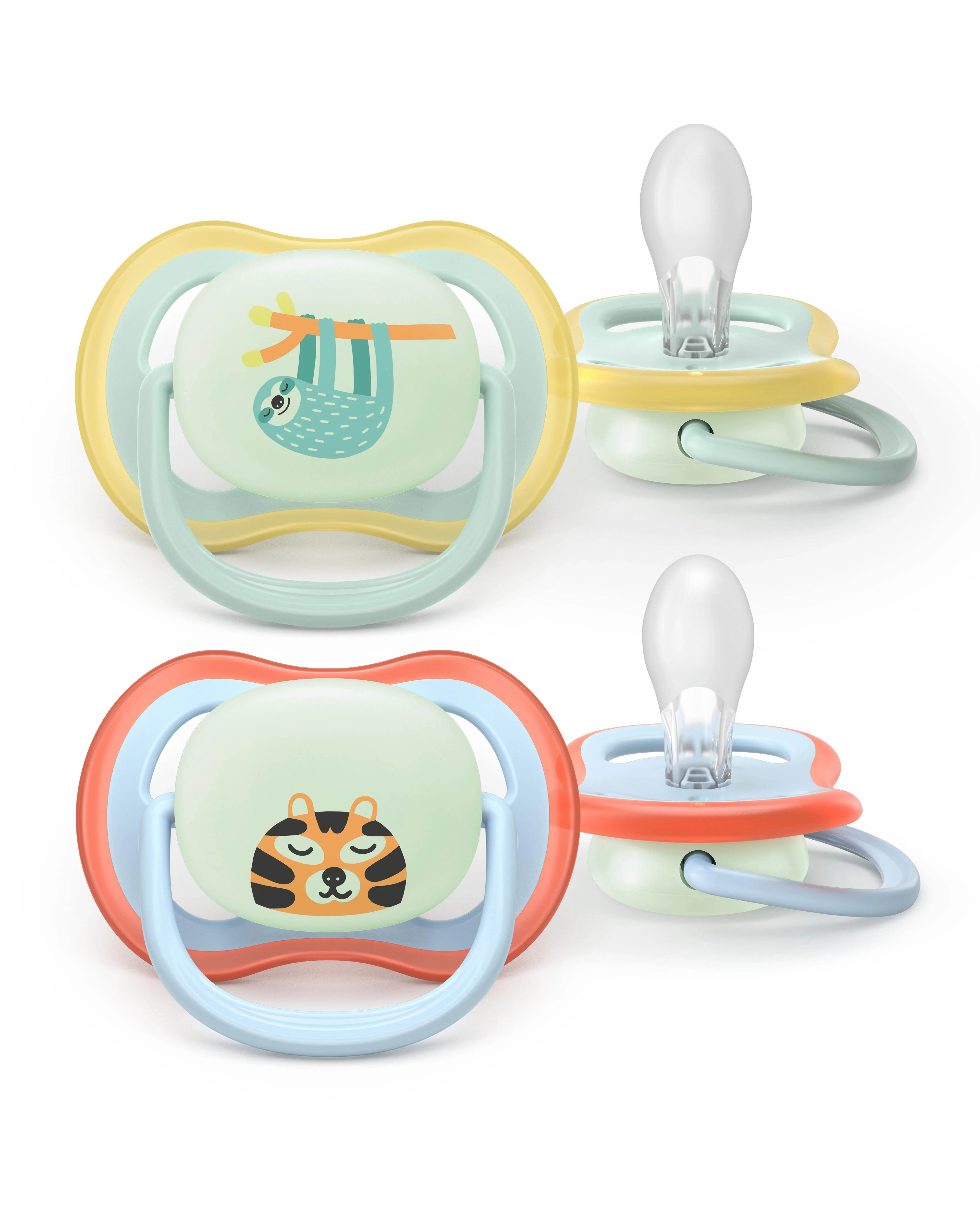 Philips AVENT - Cumlík Ultra air s obrázkom SCF376/24, nočný 0-6 m, chlapec 2 ks