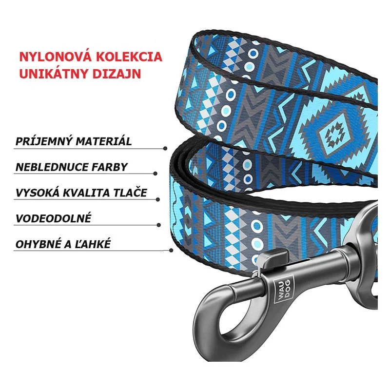 Nylonové vodítko AVOKÁDO 122cm, Veľkosť: M