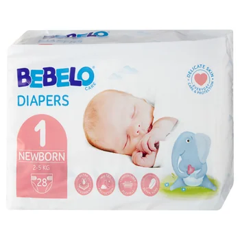 BEBELO CARE Plienky 1 Newborn 1×28 ks, novorodenecké plienky