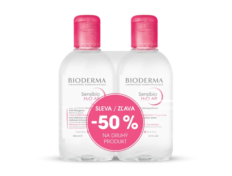 BIODERMA Sensibio H2O AR FESTIVAL micelárna pleťová voda na citlivú pleť 2x250 ml (akciová cena), 1x1 set