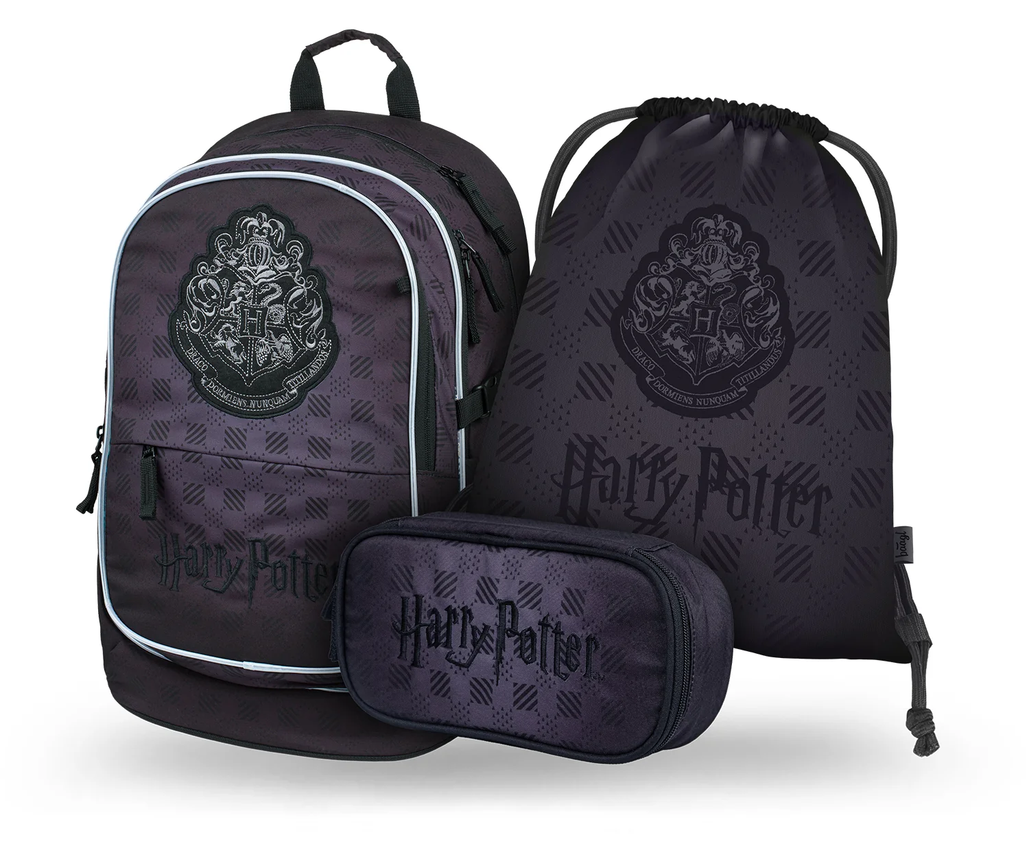 Baagl Sada 3 Core Harry Potter Rokfort čierny (batoh, peračník, sáčok)