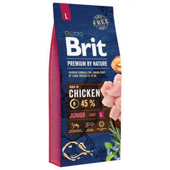 Brit Premium by Nature dog junior L 1×15 kg, psie granule