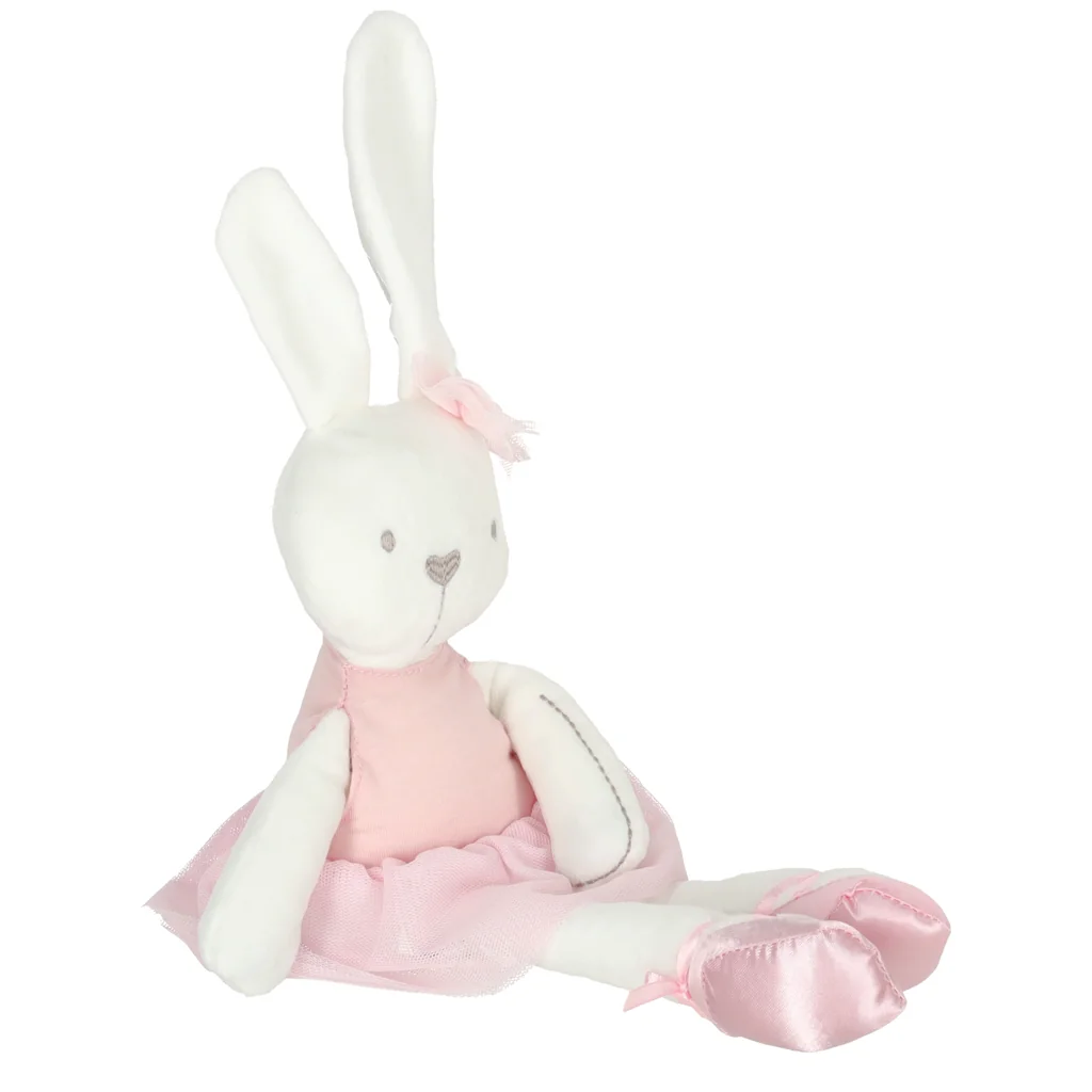 Plyšový zajačik v ružových šatách – 42 cm