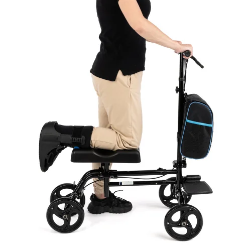 Skladacia kolobežka, chodítko s opierkou pri zlomenej nohe - Knee Walker, nosnosť 136kg