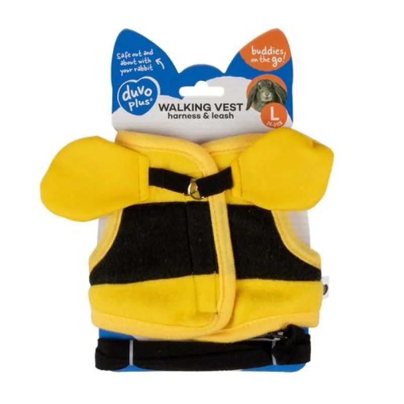 DUVO+ Postroj s vodítkom pre zajace L 24-31cm 175cm/12mm včelička
