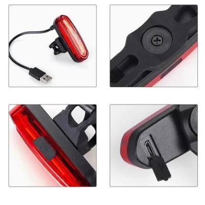 Nabíjateľné led svetlo na bicykel USB predné + zadné