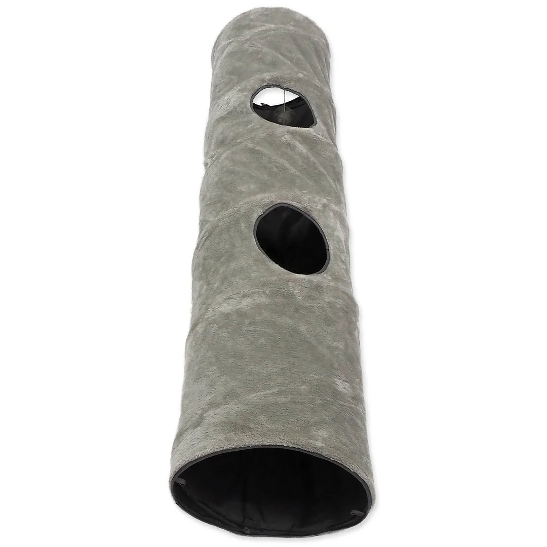 Tunel Magic Cat XL plyš šedý 150x35cm