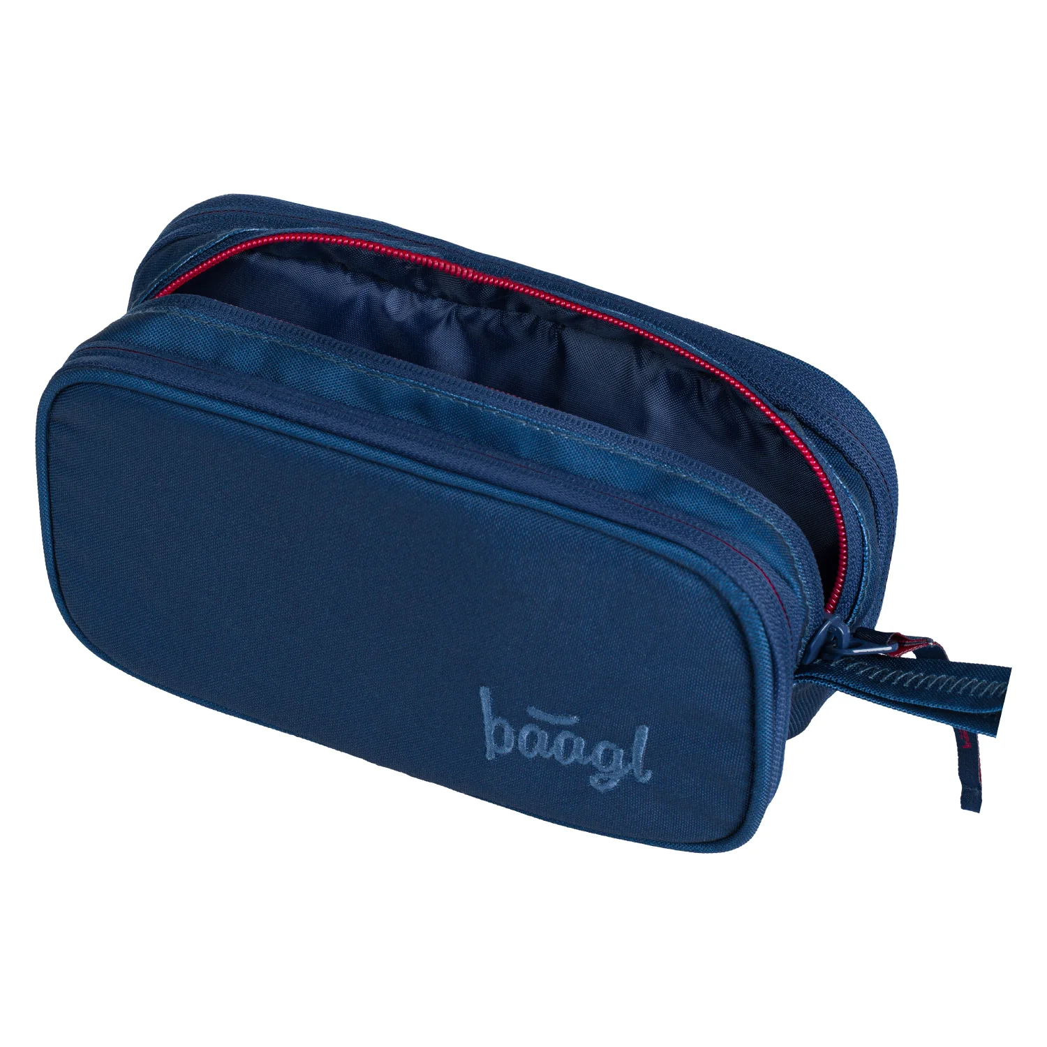 Baagl študentský peračník Etui Big Navy, tmavomodrý, 3 komory tmavomodrý