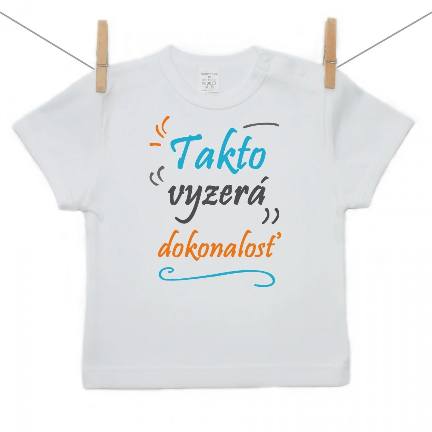 Boodyy Tričko s krátkym rukávom Takto vyzerá dokonalosť Veľkosť: 80