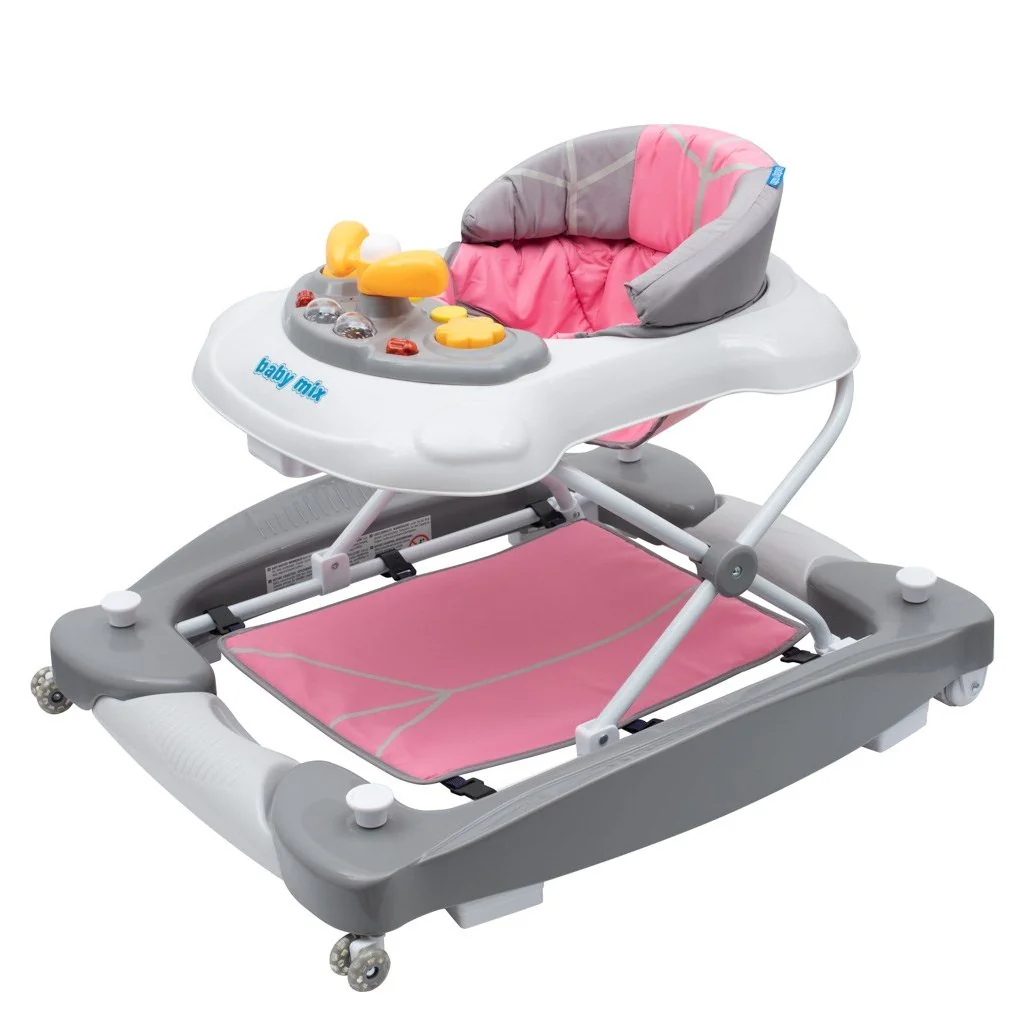 Detské chodítko s hojdačkou a sikónovými kolieskami Baby Mix