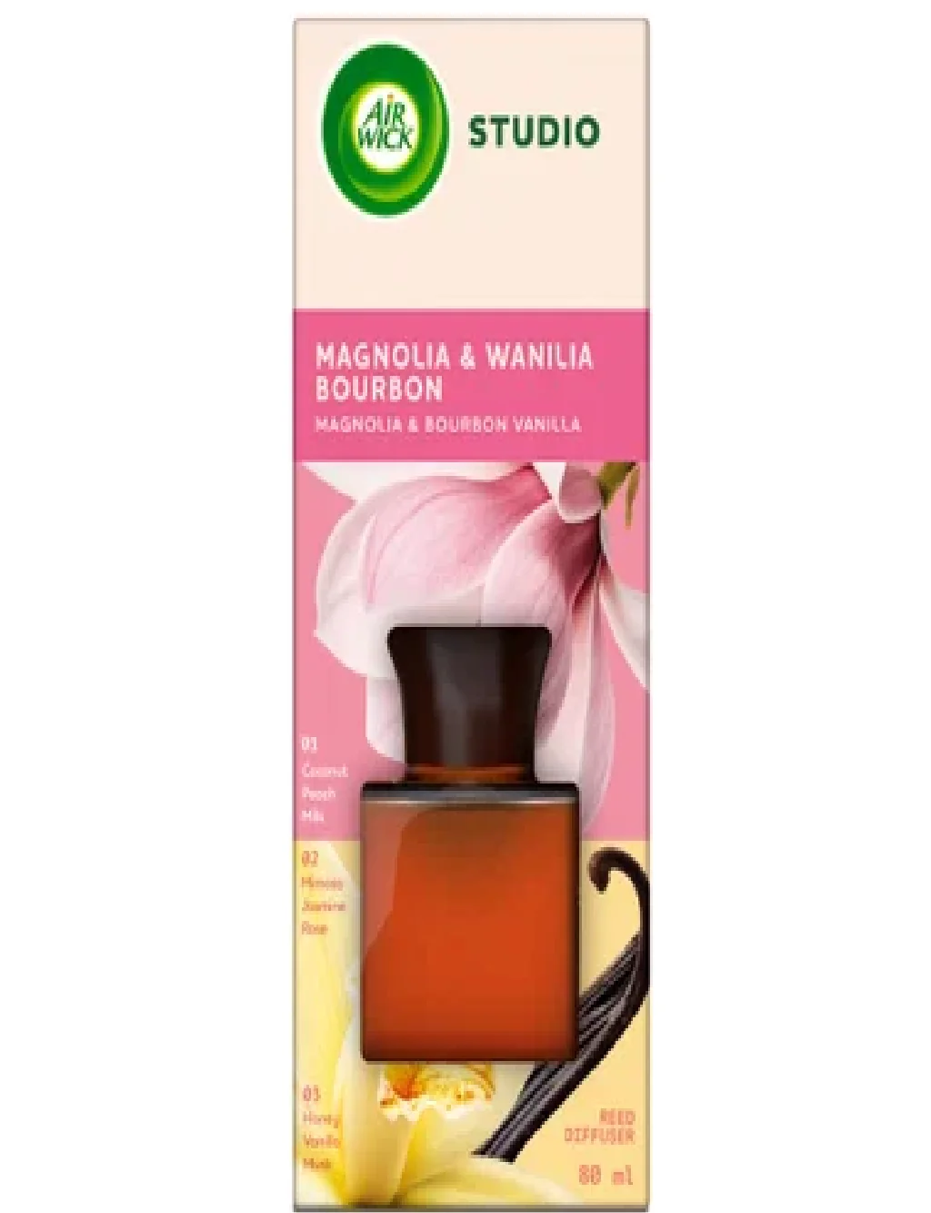 Air Wick vonné tyčinky 80ml Magnólia a bourbonská vanilka