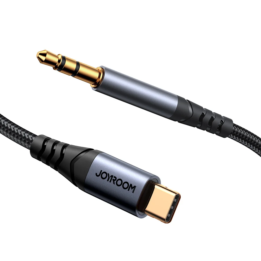 Joyroom SY-A07 Audio kábel 3.5 mm jack - USB-C 1.2m, čierny