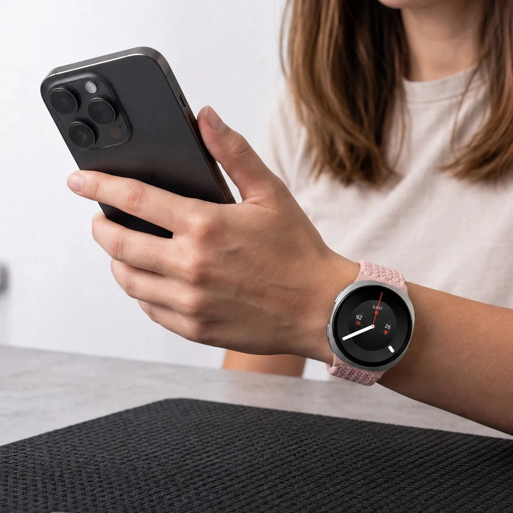 Tech-Protect Nylon Mag remienok na Samsung Galaxy Watch 8 / 9 / Classic (40 / 44 / 46mm), dusty rose