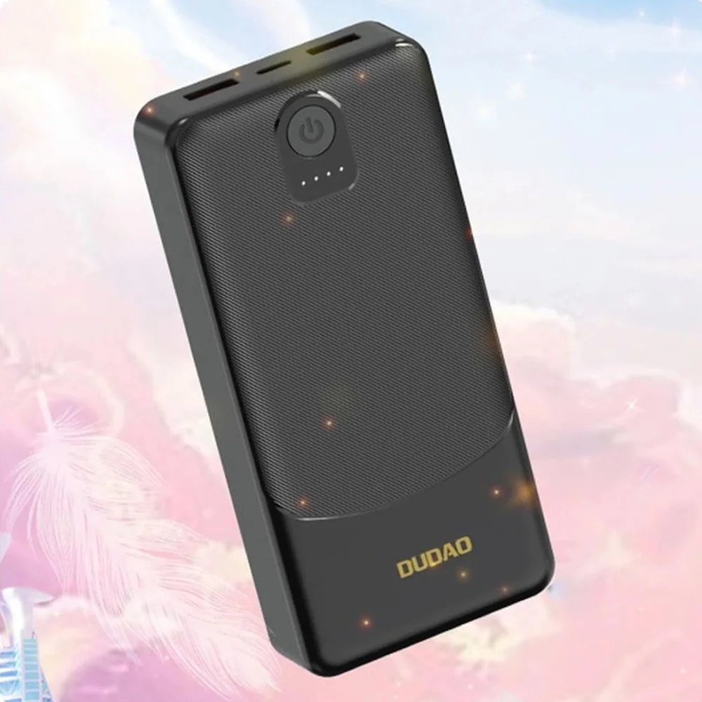 Dudao K10Pro Power Bank 20000mAh 2x USB 2.4A, čierna