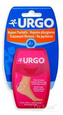URGO Hojenie pľuzgierov Ultra diskrétne 1×5 ks, hydrogélová náplasť 5,9×3,4 cm