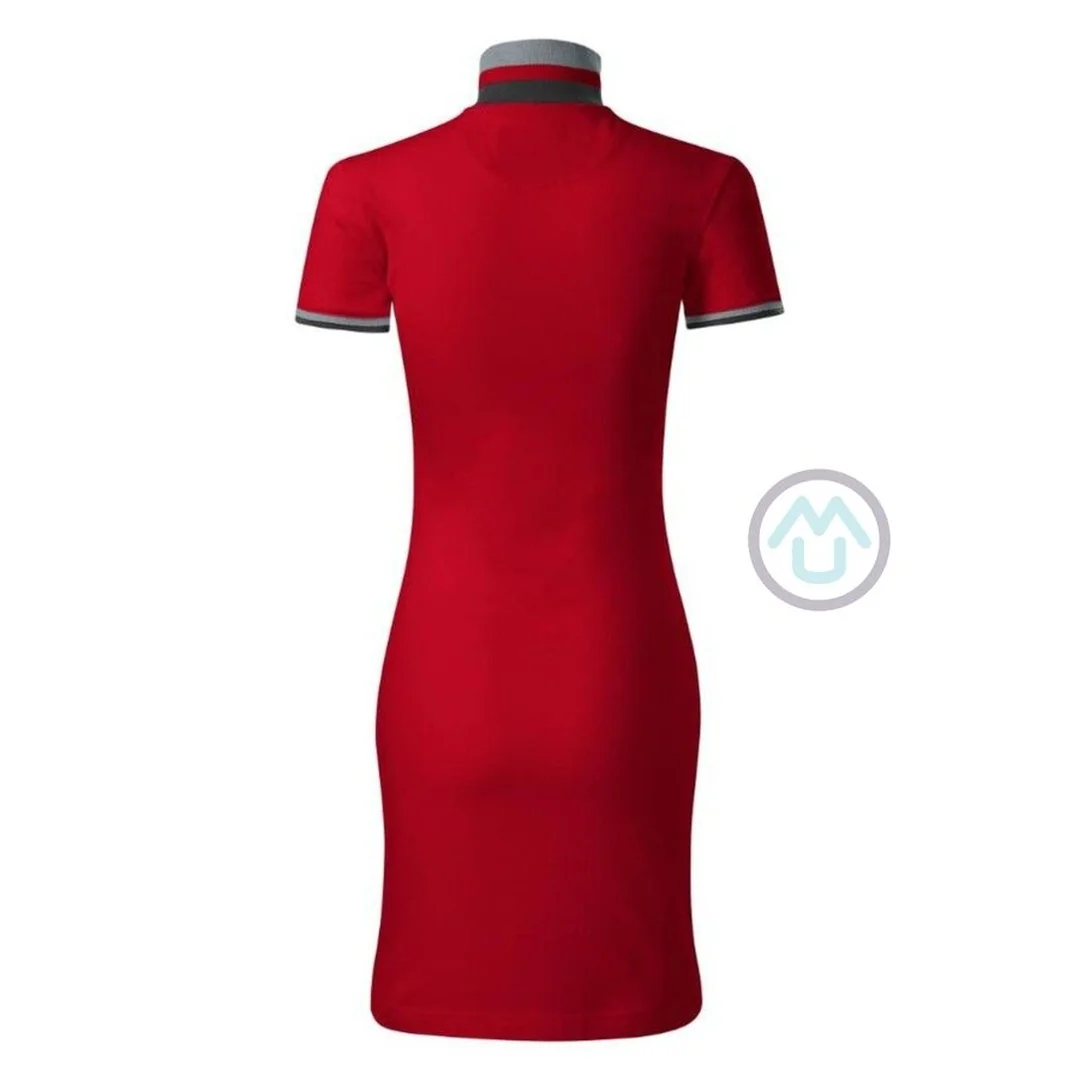 Polo šaty PREMIUM - červené 2XL