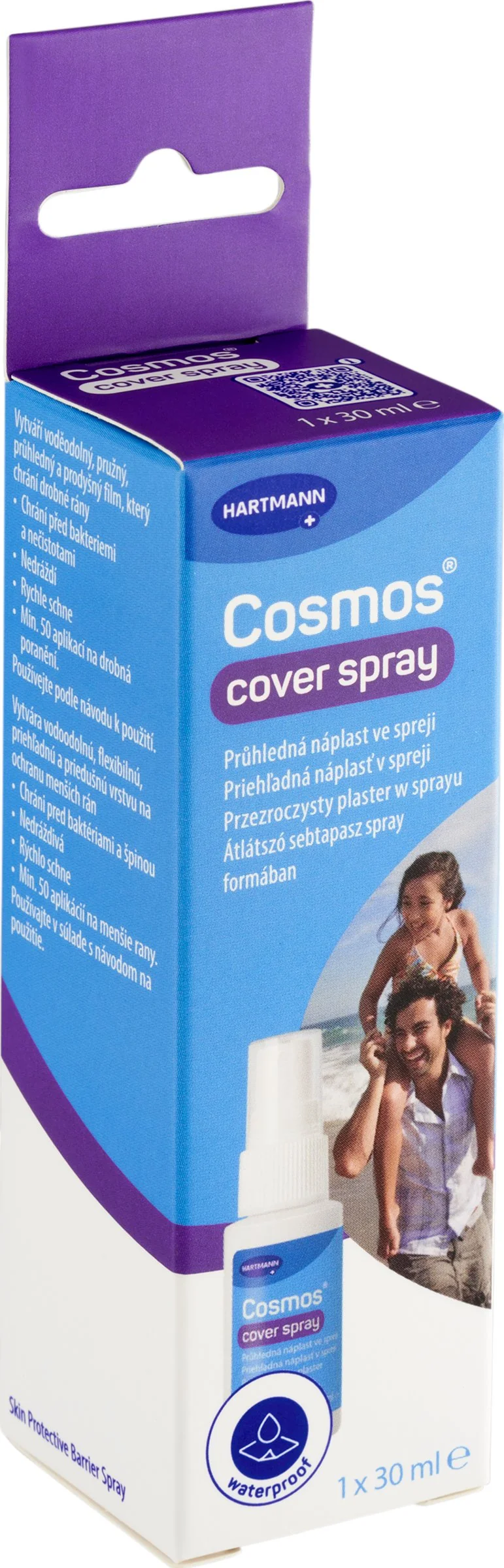 Cosmos Cover spray priehľadná náplasť v spreji 1×30 ml, náplasť v spreji