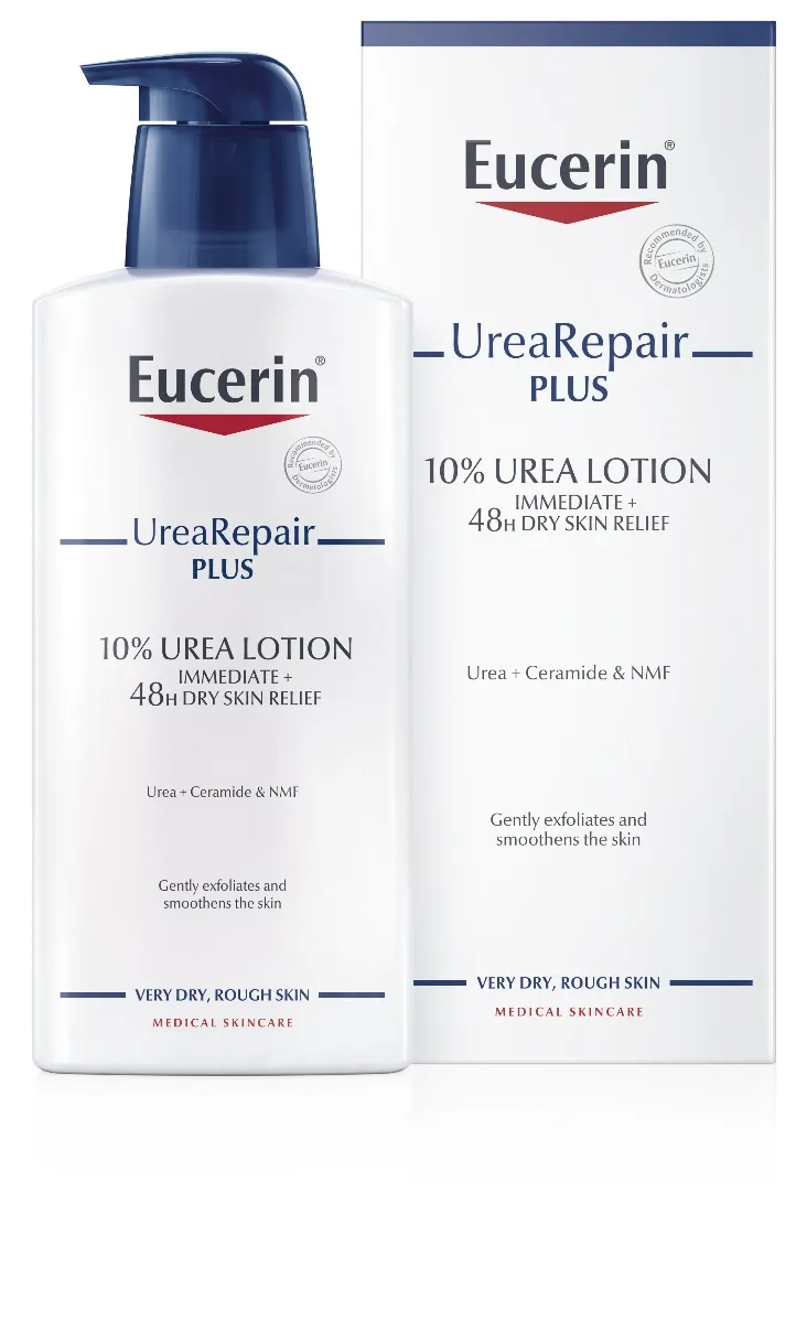 Eucerin UreaRepair PLUS Telové mlieko 10% Urea 1×400 ml, hydratácia pokožky