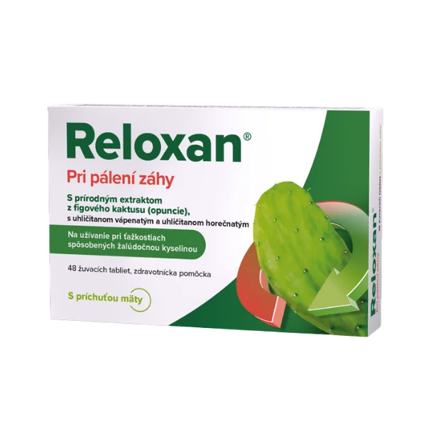 Reloxan žuvacie tablety s príchuťou mäty, 48 ks 1×48 ks, žuvacie tablety