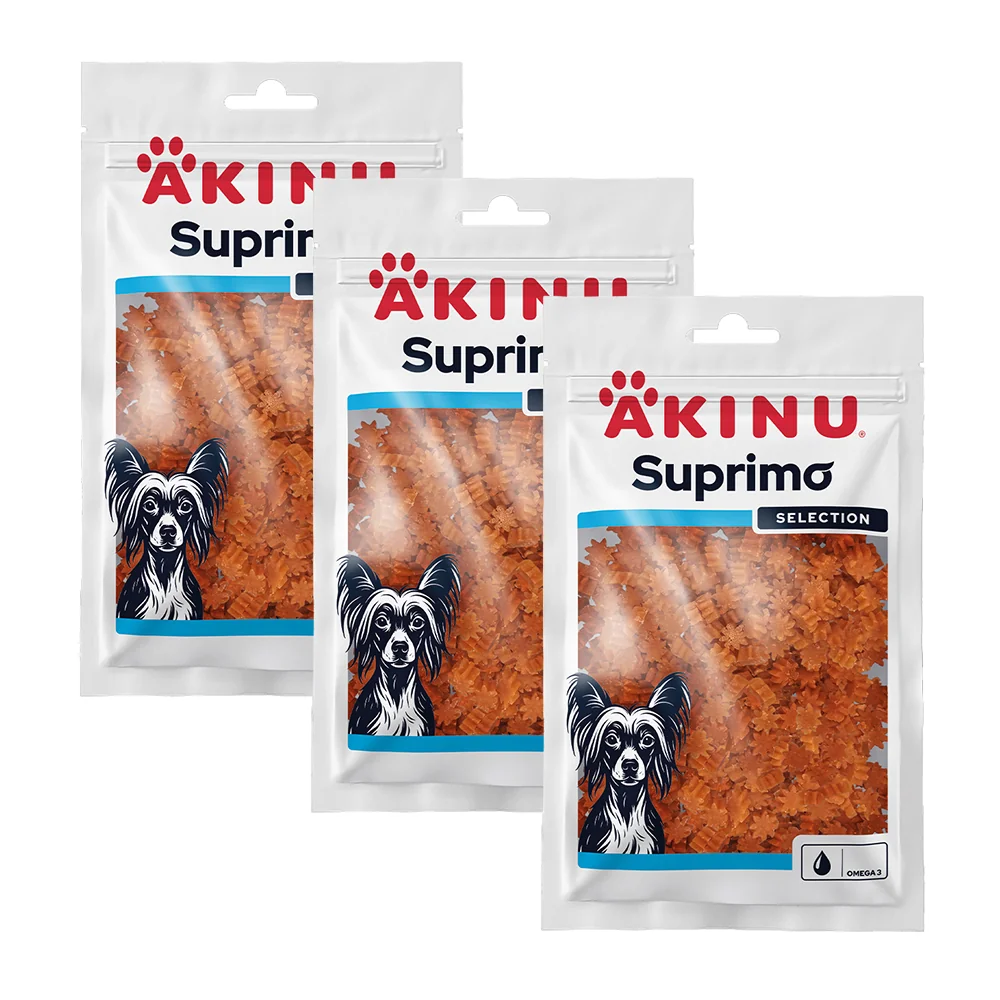 Akinu SUPRIMO SELECTION Lososová pochúťka pre psy 75 g MTP 3 ks