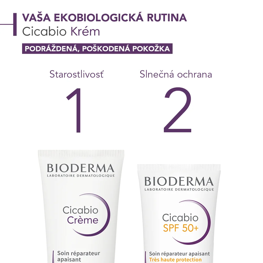 BIODERMA Cicabio Krém, obnovujúci krém na poškodenú pokožku 1×40 ml, upokojujúci krém