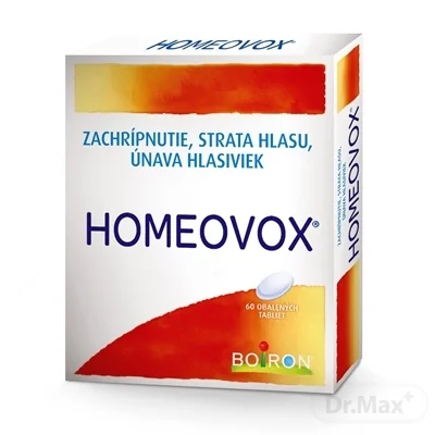 HOMEOVOX 1×60 tbl, tablety na zápal hlasiviek