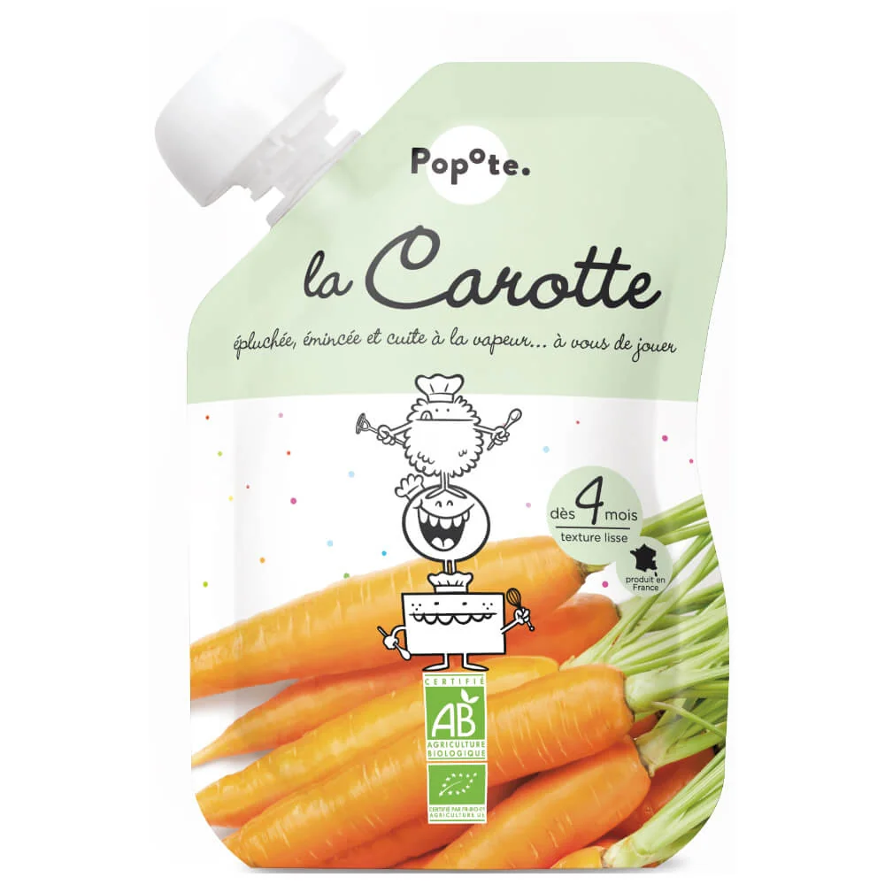 POPOTE Kapsička mrkva 120 g, 4+ 1×120 g, kapsička
