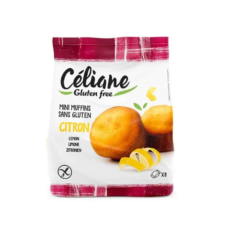 Celiane bezlepkové mini mafiny citrónové 1×210 g, bezlepkové mini mafiny