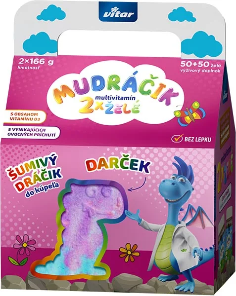 Vitar MUDRÁČIK multi želé DUOPACK + Dráčik, dievča 100 ks