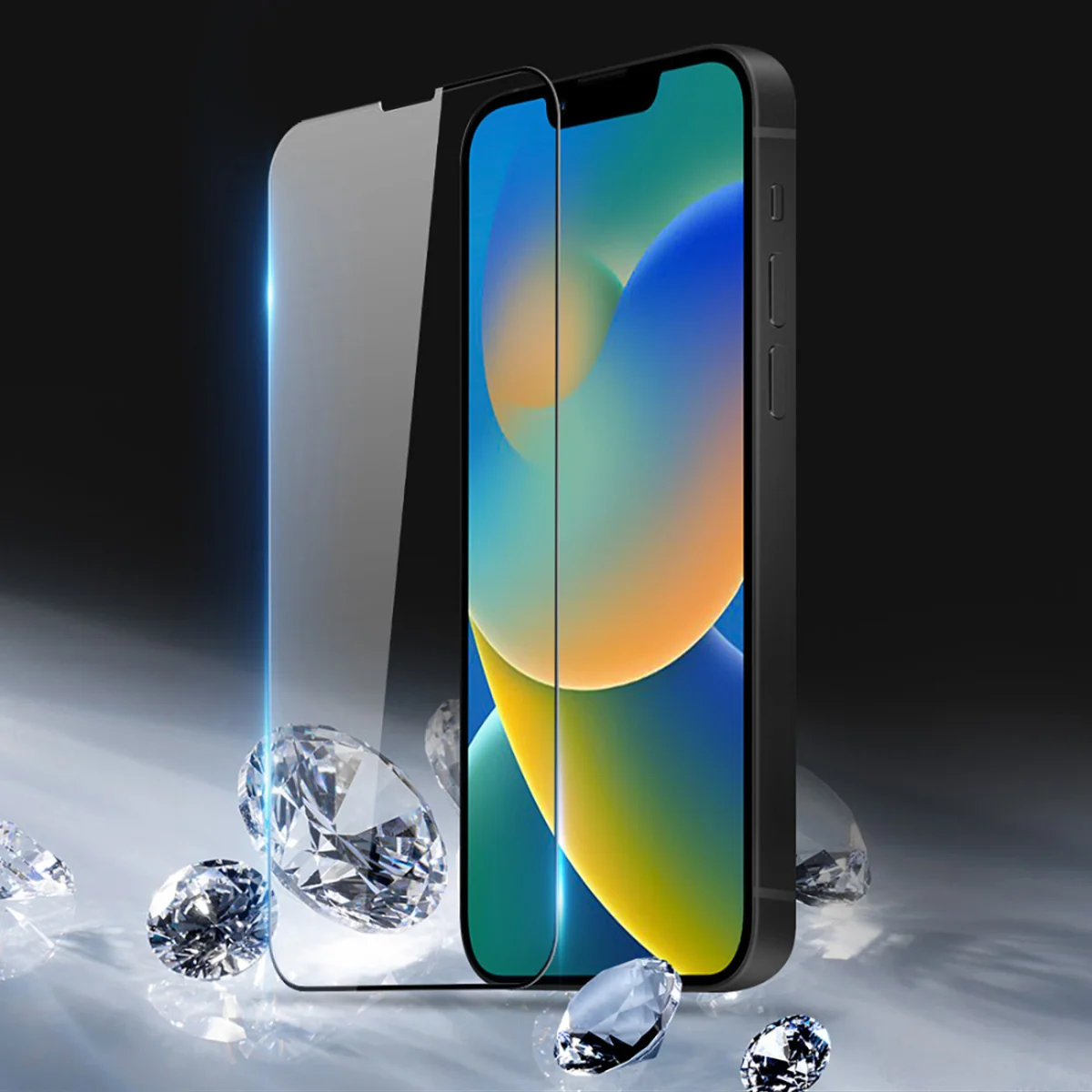Dux Ducis All Glass Full Coveraged ochranné sklo na iPhone 14, čierne 1 x 10D sklo, čierna