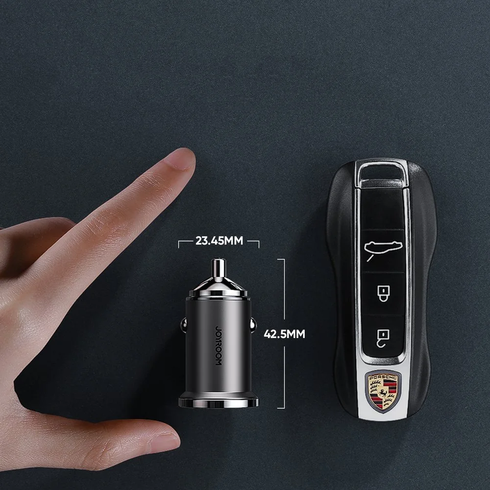 Joyroom C-A35 autonabíjačka USB-C / USB PD QC 45W 5A, sivá