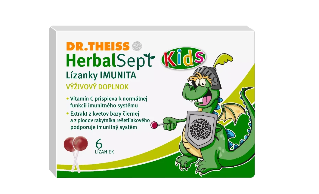 HERBALSEPT KIDS lízanky IMUNITA 1×6ks, lízanky