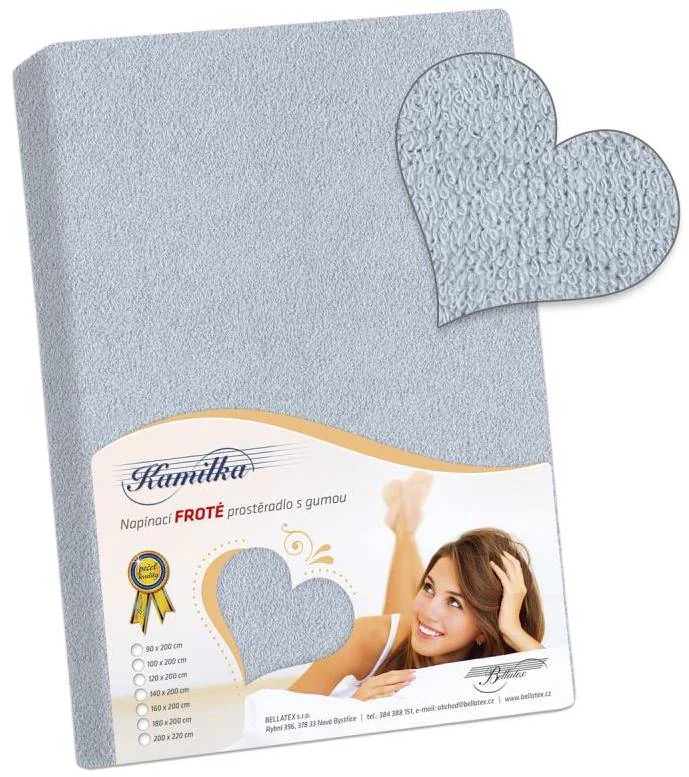 Froté prestieradlo 140x200 042 sv. šedá K4 1×1 ks, posteľná plachta