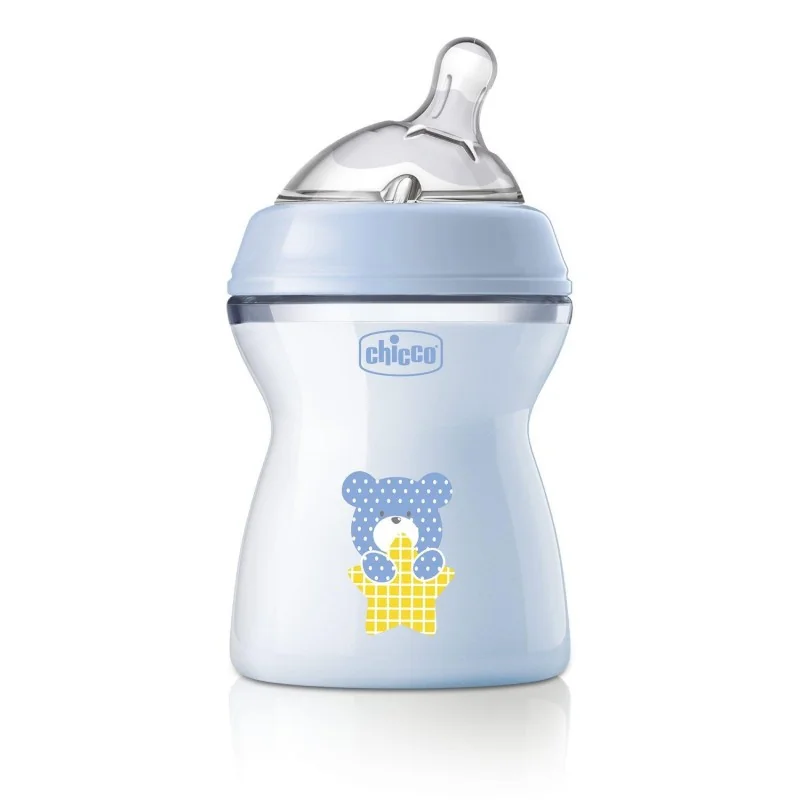 CHICCO Fľaša dojčenská antikolik Natural Feeling 250 ml chlapec 2m+ 1 ks
