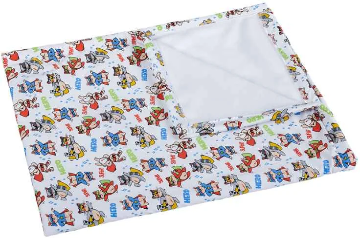 Detská deka BÁRA 5284/424 75x100 biela/zvierací superhrdinovia 1×1 ks, deka pre deti