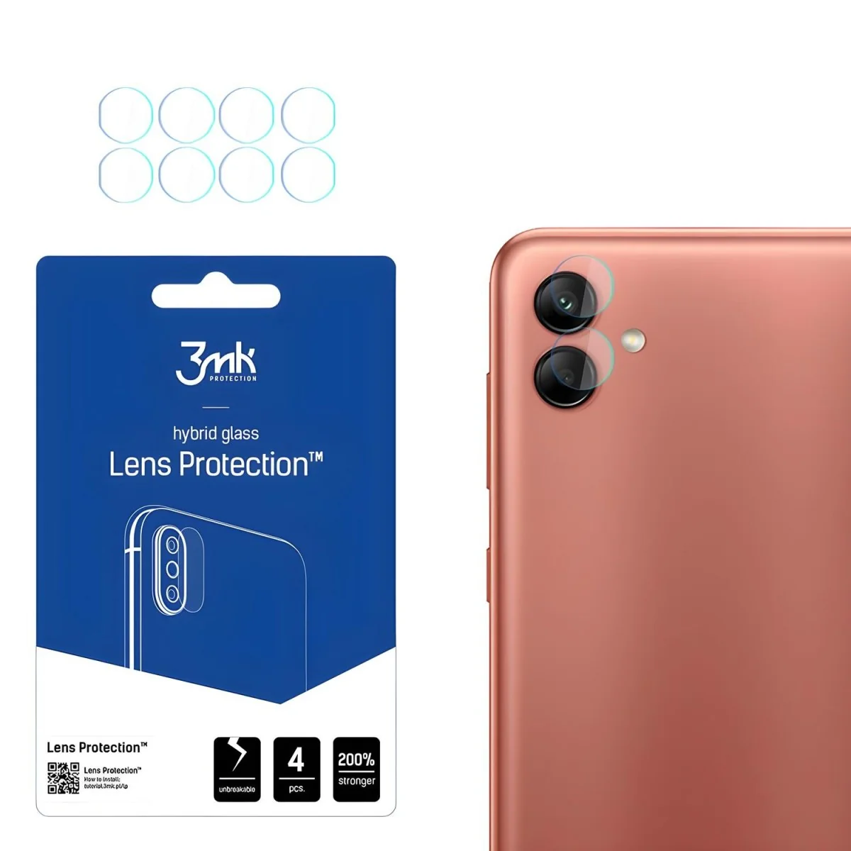 Sklo na kameru 3mk pre Samsung Galaxy A04