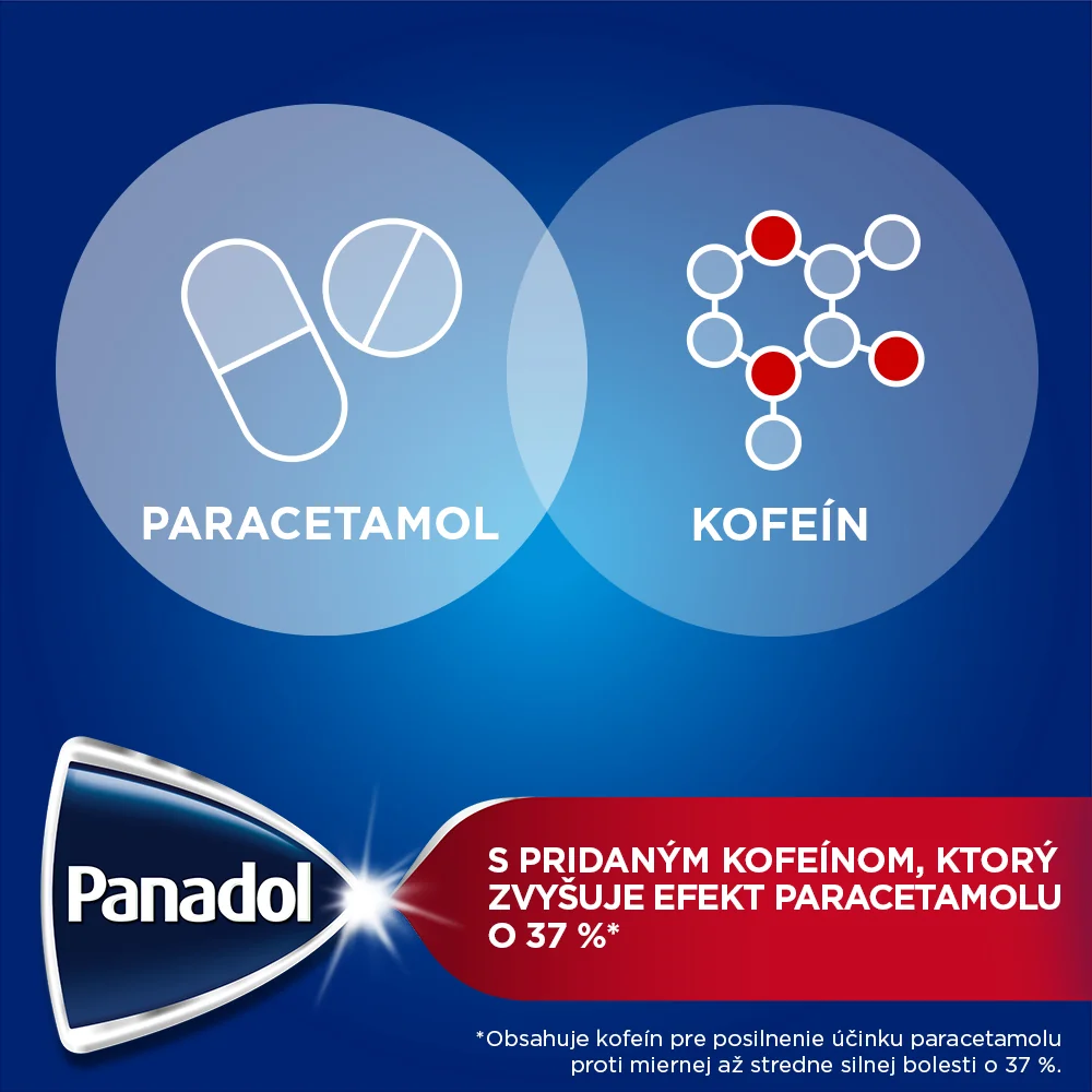 Panadol Extra Rapid šumivé tablety s koefeínom 1x12 tbl, proti bolesti a horúčke