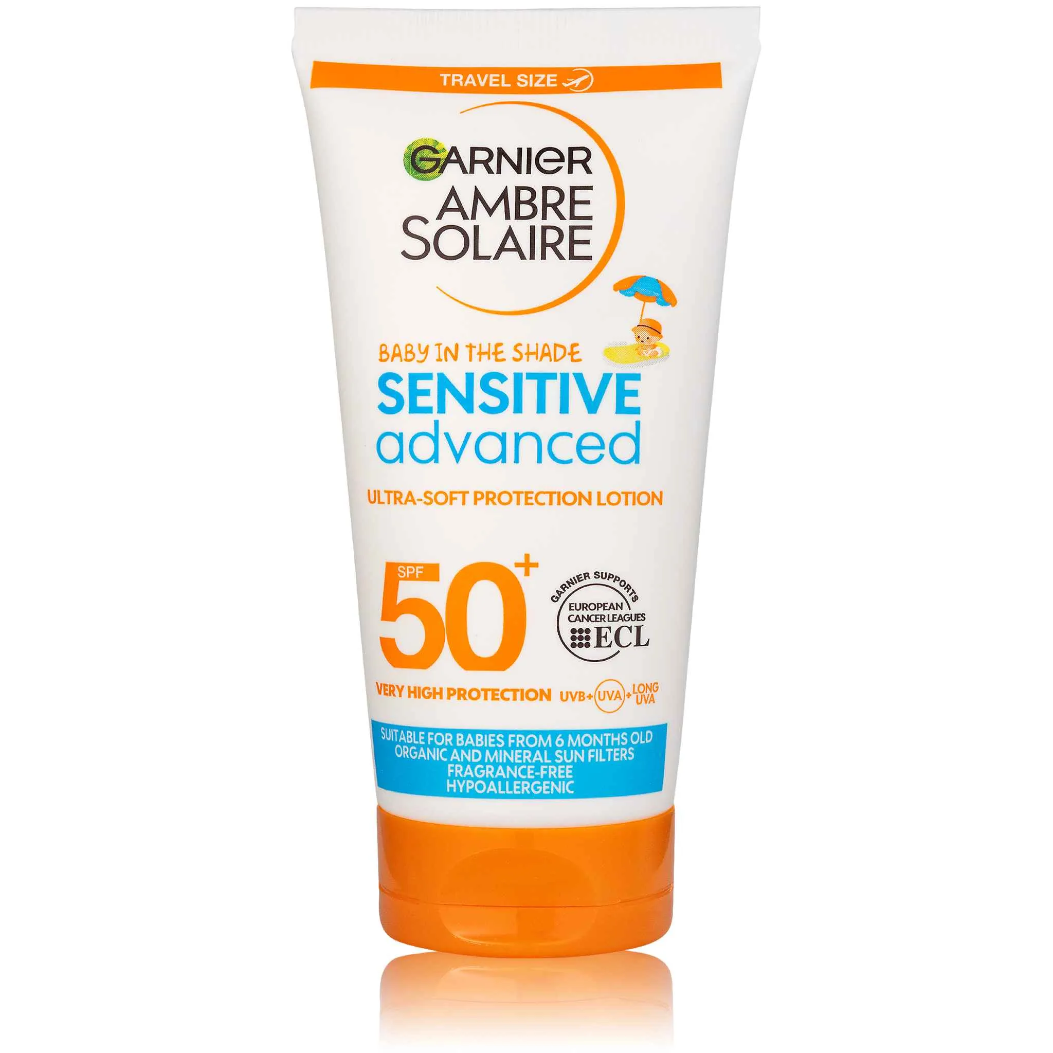 GARNIER Ambre Solaire Sensitive Advanced pre deti SPF 50+ 1×50 ml, opaľovacie mlieko s veľmi vysokou ochranou pre deti už od 6 mesiacov OF 50+