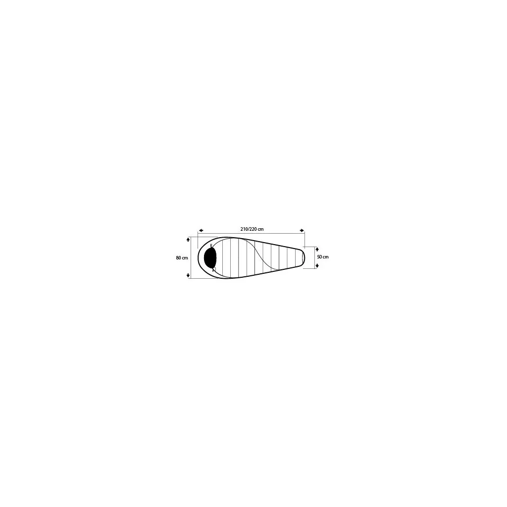 Spací vak Balance múmiový celoročný modrý, 150 cm